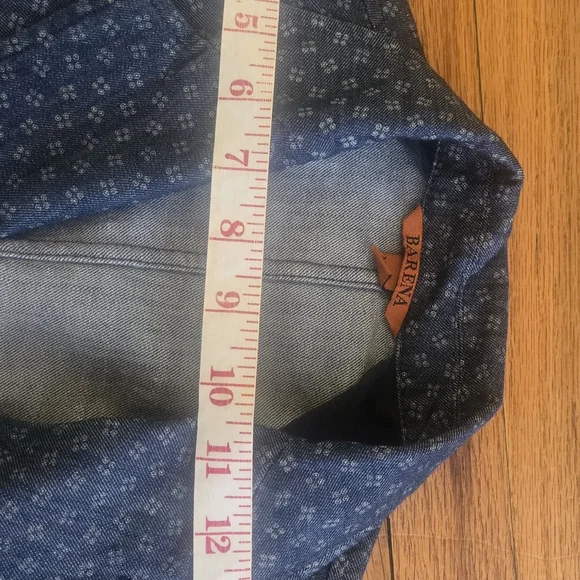 Men's Blue Patterned Blazer - Picture 8 of 10